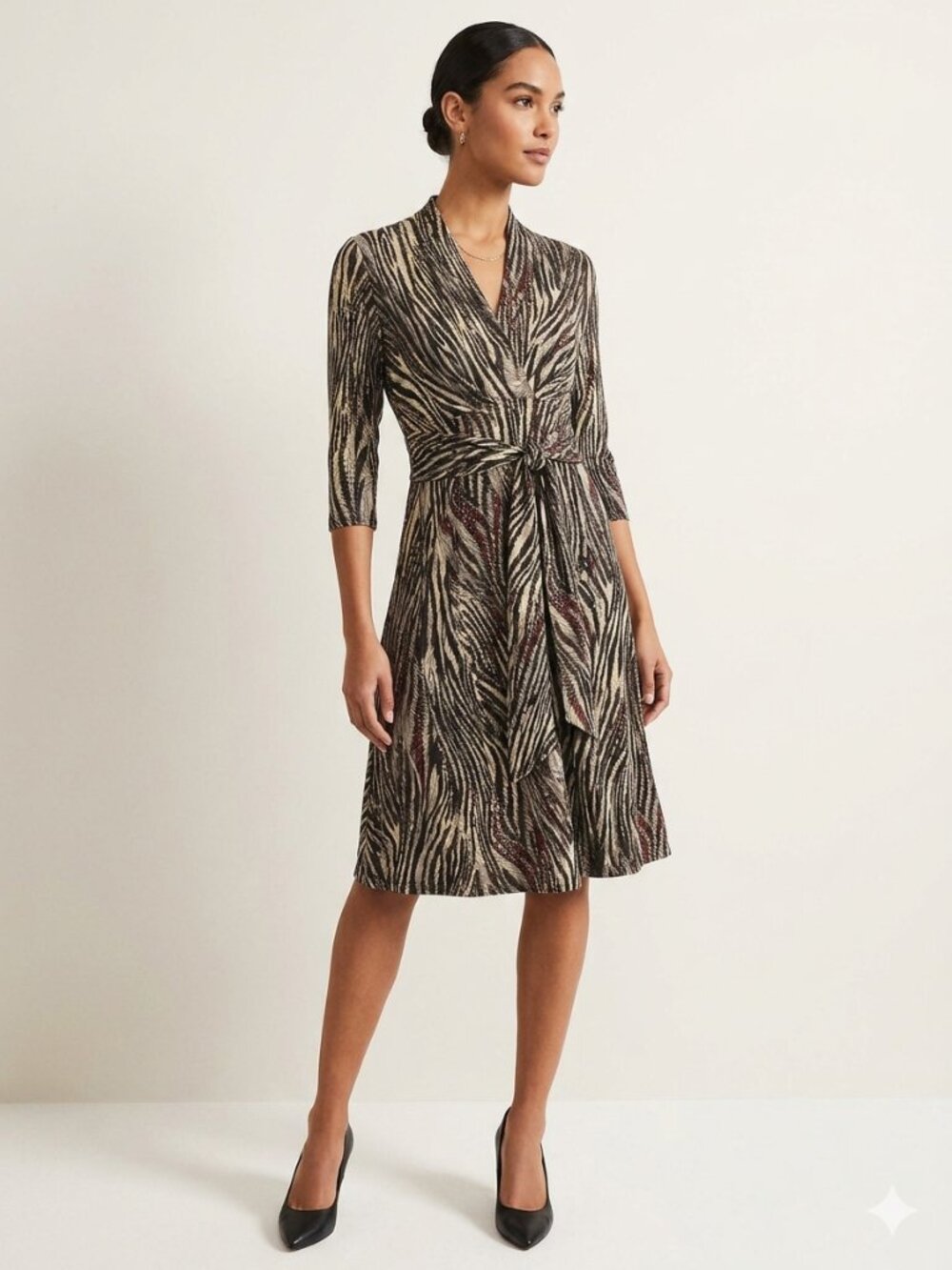 Vintage Frank Lyman Vintage Retro Animal Print Stretchy Dress